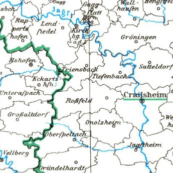 Beispiel aus der Gemeinde- und Kreiskarte 1969 (vor der großen Verwaltungsreform)