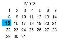 Kalender März